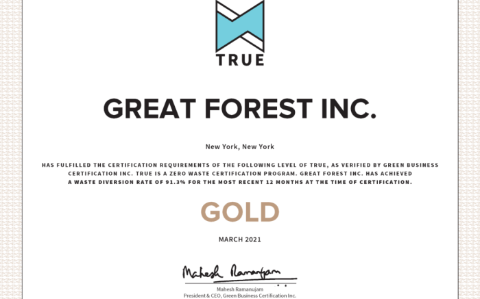 True zero waste certification cost